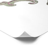 ティータイム薄紫ティーポット、ティーカップとカップケーキポスター ポスター (角)