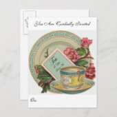 ティータイム インビテーションポストカード (正面/裏面)