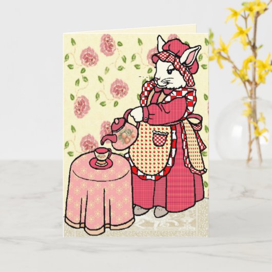 ティータイム カード (黄色い花)