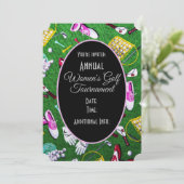 ティータイム ガーリー ゴルフ トーナメント ブラック 招待状 (スタンド正面)