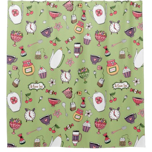 ティータイム シャワーカーテン (正面)