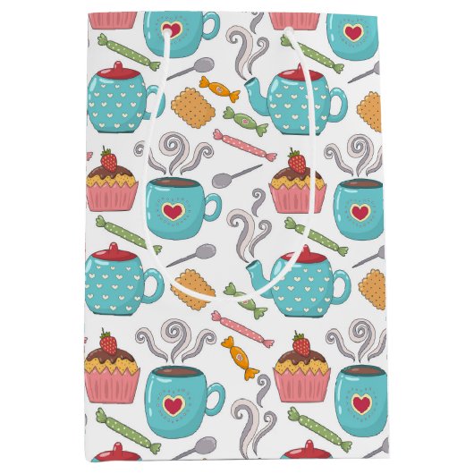 ティータイム&スイーツ抱き枕 ミディアムペーパーバッグ (正面)