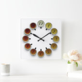 ティータイム スクエア壁時計 (ホーム)