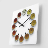 ティータイム スクエア壁時計 (傾斜)