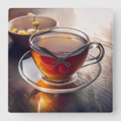 ティータイム スクエア壁時計 (正面)