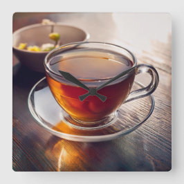 ティータイム スクエア壁時計