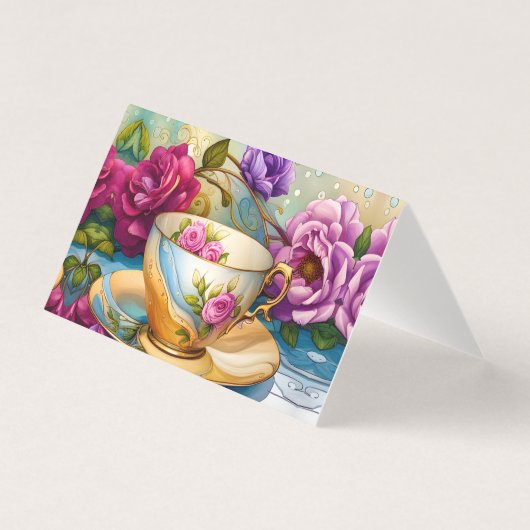 ティータイム – ティーカップアート (正面)