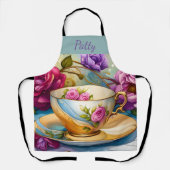ティータイム – ティーカップアート エプロン (正面)