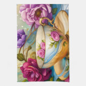 ティータイム – ティーカップアート キッチンタオル (縦)