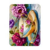 ティータイム – ティーカップアート マグネット (縦)