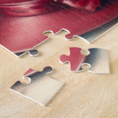 ティータイム ピンクのバラとティーカップ ジグソーパズル (側面)