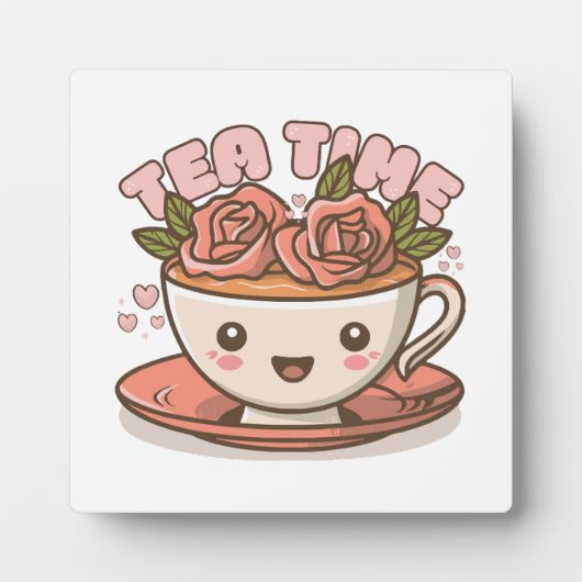 ティータイム ローズティー 可愛い フォトプラーク (正面)