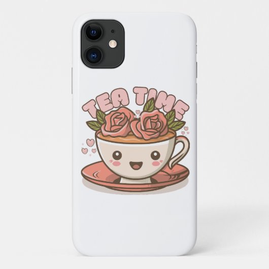 ティータイム ローズティー 可愛い Case-Mate iPhoneケース (裏面)