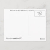 ティータイム – ヴィンテージヴィオレットティーカップハガキ ポストカード (裏面)