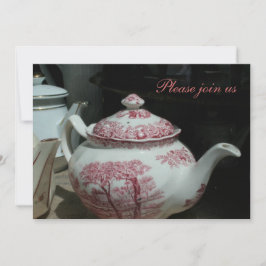 ティータイム(ヴィンテージ付) Teapot Inv 招待状