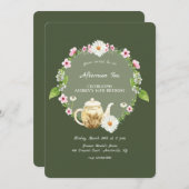 ティータイム 招待状 (正面/裏面)