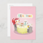 ティータイム 案内ポストカード (正面/裏面)