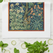 ティータオルウィリアム・モリス:キジ キッチンタオル (折り畳み)