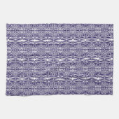 ティータオルパープルオーナメント キッチンタオル (横)