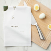 ティータオル植物学：レドゥテ：フィギュア キッチンタオル (四つ折り)