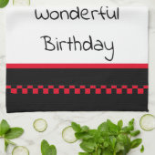 ティータオル誕生日ウィッシュ キッチンタオル (折り畳み)