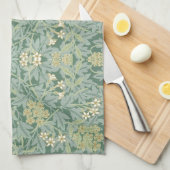 ティータオル:ウィリアム・モリス:ジャスミン キッチンタオル (四つ折り)