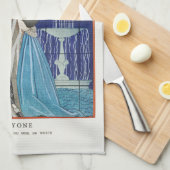 ティータオル:ヴィンテージGEORGE BARBIER POSTER キッチンタオル (四つ折り)