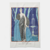 ティータオル:ヴィンテージGEORGE BARBIER POSTER キッチンタオル (縦)