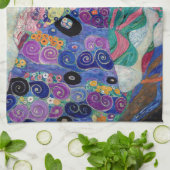 ティータオルGUSTAVクリムト:ヴァージン キッチンタオル (折り畳み)