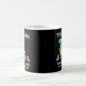 ティーチャザウルス - 子供恐竜の先生ユーモア コーヒーマグカップ (中央)