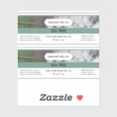 ティーツリーエッセンシャル油香りボトルラベル シール (シート)