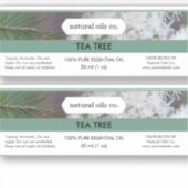 ティーツリーエッセンシャル油香りボトルラベル シール (正面)