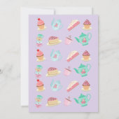 ティーツーセカンド誕生日パープル招待状 招待状 (裏面)