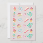 ティーツーセカンド誕生日ピンク招待状 招待状 (裏面)