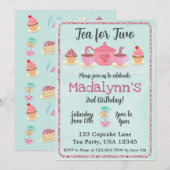 ティーツーセカンド誕生日招待状 招待状 (正面/裏面)