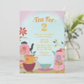 ティーツーピンクフローラ誕生日 招待状 (スタンド正面)