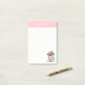 ティーティーカップパーソナライズされたフラワーポストイットノート ポストイット (デスク上)