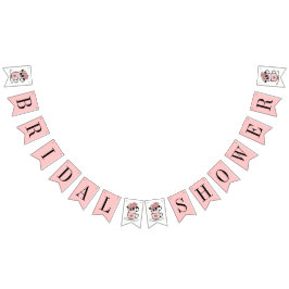 ティーティーティーカップ花ブライダルシャワーバナー バンティングフラッグ