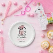 ティーティーティーカップ&フラワーベビーシャワー紙プレート ペーパープレート (パーティー)