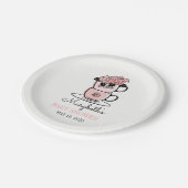 ティーティーティーカップ&フラワーベビーシャワー紙プレート ペーパープレート (アングル)