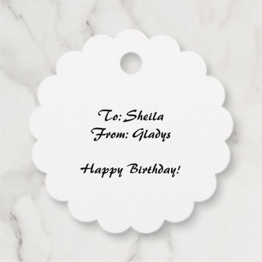 ティーティーティーティーバッグ付き編集可能レディース フェイバータグ (裏面)