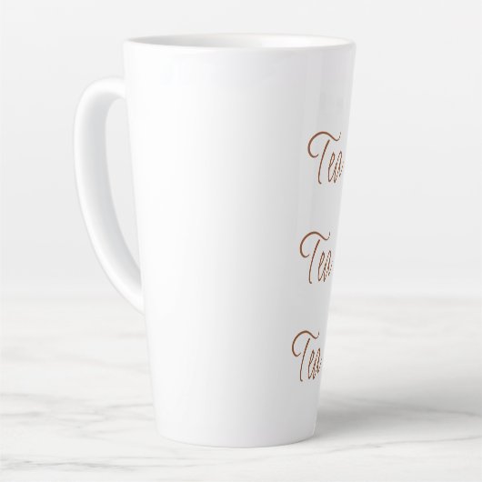 ティーティーティー |スクリプシンプルトスタイリッシュタイポグラフィ カフェラテマグ (左アングル)