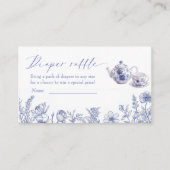 ティートイレベビーシャワーおむつラッフルの時間 エンクロージャーカード (正面)