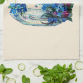 ティートウェル：ヴィンテージチーカップ（花付き） キッチンタオル (折り畳み)