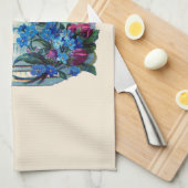 ティートウェル：ヴィンテージチーカップ（花付き） キッチンタオル (四つ折り)