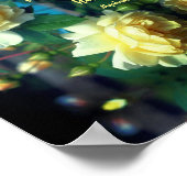 ティートメントイエローローズ感動的抽象芸術 ポスター (角)