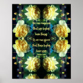 ティートメントイエローローズ感動的抽象芸術 ポスター (正面)