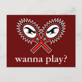 ティートメントテニスのハガキ遊ヤ- Want? ポストカード (正面)