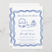 ティードルお洒落ブライダルシャワー 招待状 (正面/裏面)