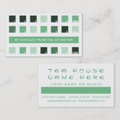ティーハウスのお客様のモダン評価（正方形） ロイヤリティカード (正面/裏面)